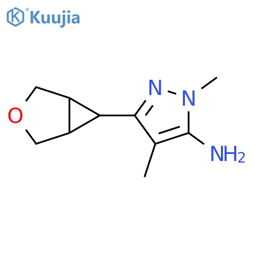 1,4-Dimethyl-3-{3-oxabicyclo[3.1.0]hexan-6-yl}-1H-pyrazol-5-amine structure