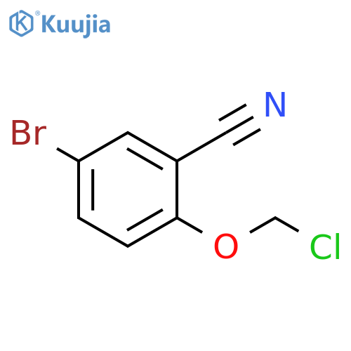 Benzonitrile, 5-bromo-2-(chloromethoxy)- structure