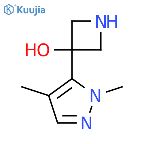 3-(1,4-dimethyl-1H-pyrazol-5-yl)azetidin-3-ol structure