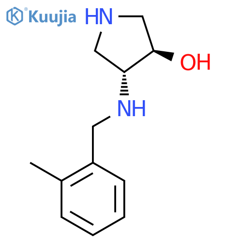 trans-4-{(2-methylphenyl)methylamino}pyrrolidin-3-ol structure