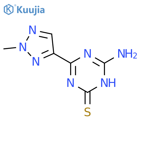 2-Amino-6-(2-methyltriazol-4-yl)-1H-1,3,5-triazine-4-thione structure