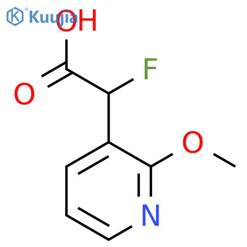 2-Fluoro-2-(2-methoxypyridin-3-yl)acetic acid structure