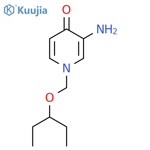 3-Amino-1-[(pentan-3-yloxy)methyl]-1,4-dihydropyridin-4-one structure