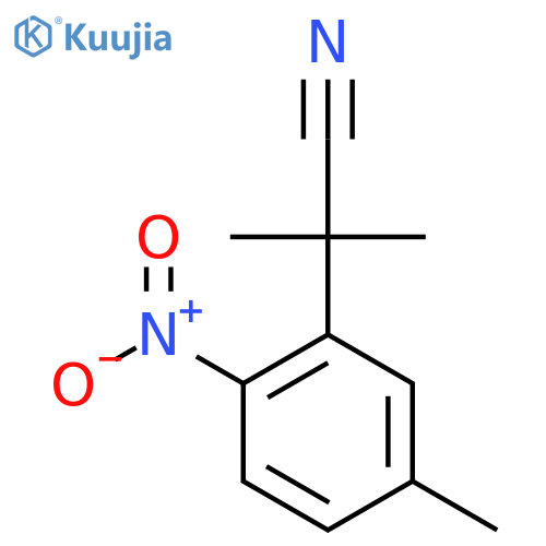 2-Methyl-2-(5-methyl-2-nitrophenyl)propanenitrile structure