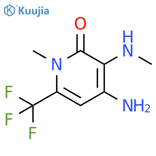2(1H)-Pyridinone, 4-amino-1-methyl-3-(methylamino)-6-(trifluoromethyl)- structure