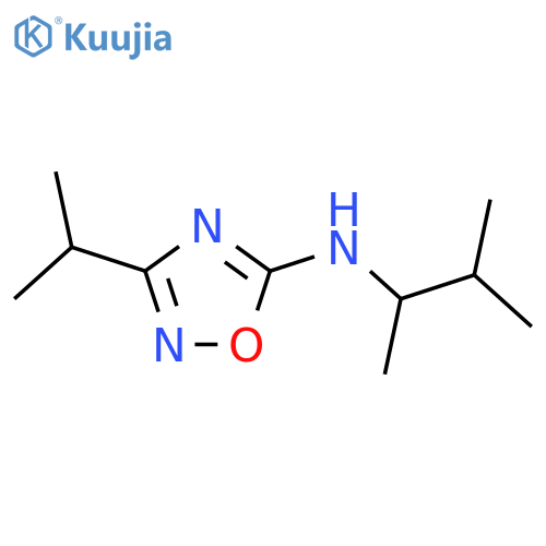 N-(3-Methylbutan-2-yl)-3-(propan-2-yl)-1,2,4-oxadiazol-5-amine structure