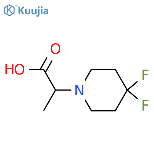 2-(4,4-Difluoropiperidin-1-yl)propanoic acid structure