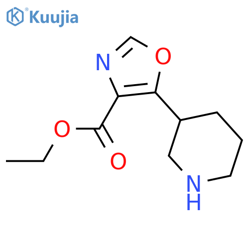 Ethyl 5-(piperidin-3-yl)-1,3-oxazole-4-carboxylate structure