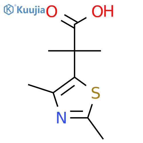 2-(Dimethyl-1,3-thiazol-5-yl)-2-methylpropanoic acid structure