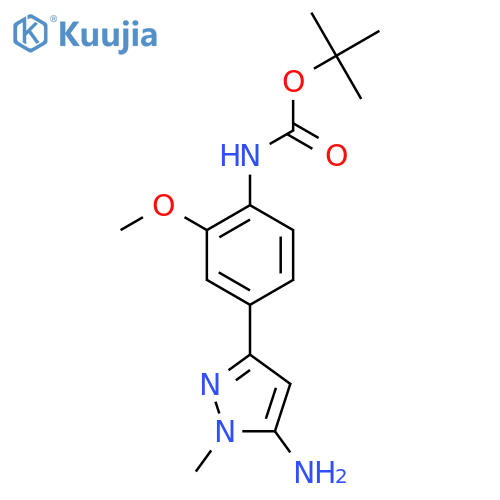 tert-butyl N-4-(5-amino-1-methyl-1H-pyrazol-3-yl)-2-methoxyphenylcarbamate structure
