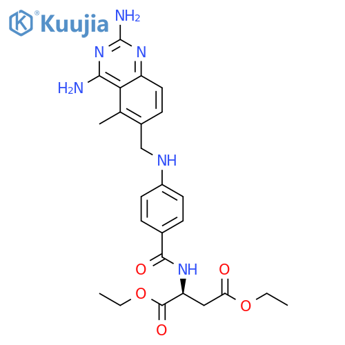 L-Aspartic acid,N-[4-[[(2,4-diamino-5-methyl-6-quinazolinyl)methyl]amino]benzoyl]-,diethyl ester structure