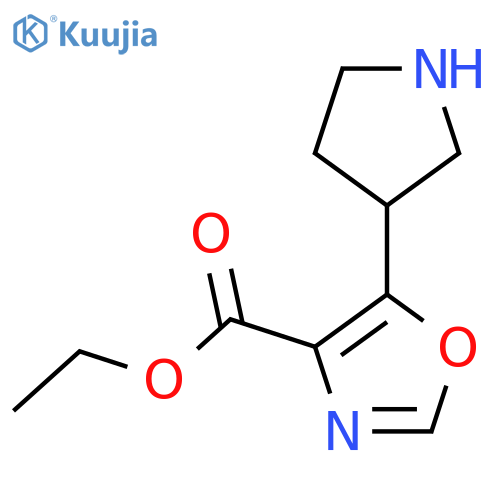Ethyl 5-(pyrrolidin-3-yl)-1,3-oxazole-4-carboxylate structure