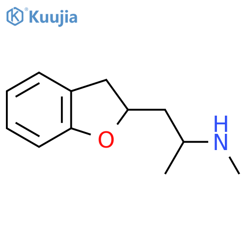 1-(2,3-dihydro-1-benzofuran-2-yl)propan-2-yl(methyl)amine structure