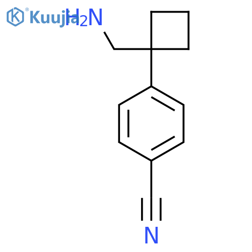 4-1-(aminomethyl)cyclobutylbenzonitrile structure