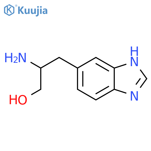 2-amino-3-(1H-1,3-benzodiazol-5-yl)propan-1-ol structure