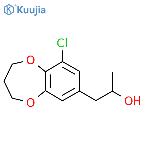 1-(9-chloro-3,4-dihydro-2H-1,5-benzodioxepin-7-yl)propan-2-ol structure