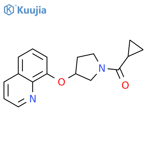 cyclopropyl-(3-quinolin-8-yloxypyrrolidin-1-yl)methanone structure