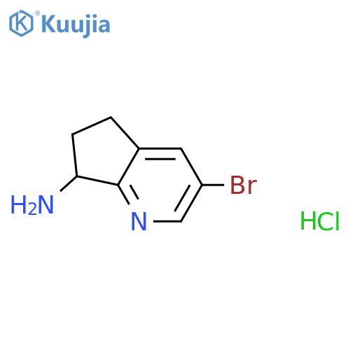 3-bromo-5H,6H,7H-cyclopentabpyridin-7-amine hydrochloride structure