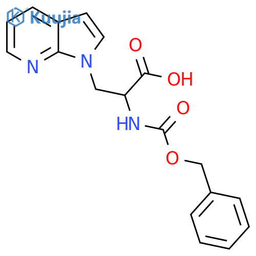 2-{(benzyloxy)carbonylamino}-3-{1H-pyrrolo2,3-bpyridin-1-yl}propanoic acid structure