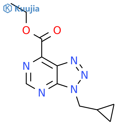 Ethyl 3-(cyclopropylmethyl)-3H-[1,2,3]triazolo[4,5-D]pyrimidine-7-carboxylate structure