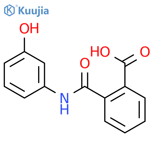 Benzoicacid, 2-[[(3-hydroxyphenyl)amino]carbonyl]- structure