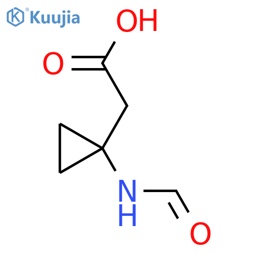 2-(1-Formamidocyclopropyl)acetic acid structure