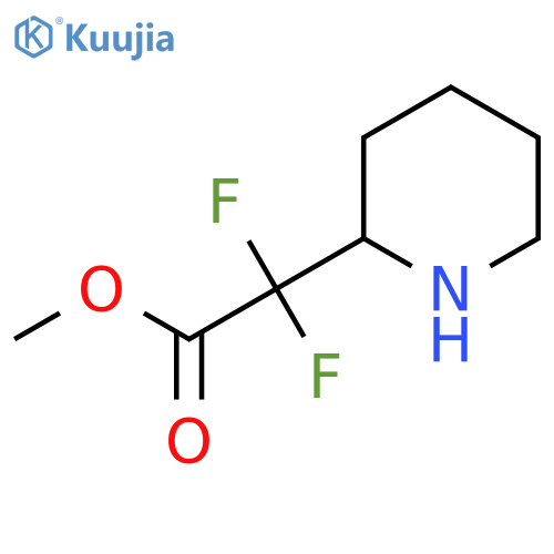 methyl 2,2-difluoro-2-(piperidin-2-yl)acetate structure