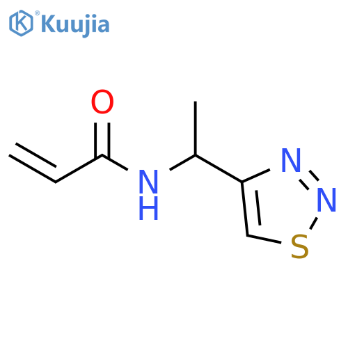 N-1-(1,2,3-thiadiazol-4-yl)ethylprop-2-enamide structure
