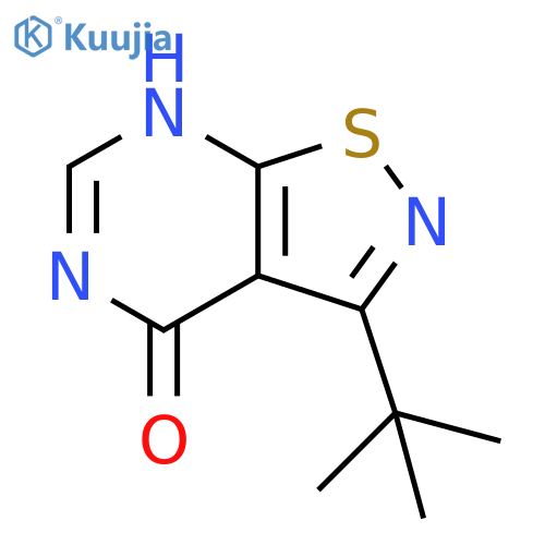 Isothiazolo[5,4-d]pyrimidin-4(7H)-one, 3-(1,1-dimethylethyl)- structure