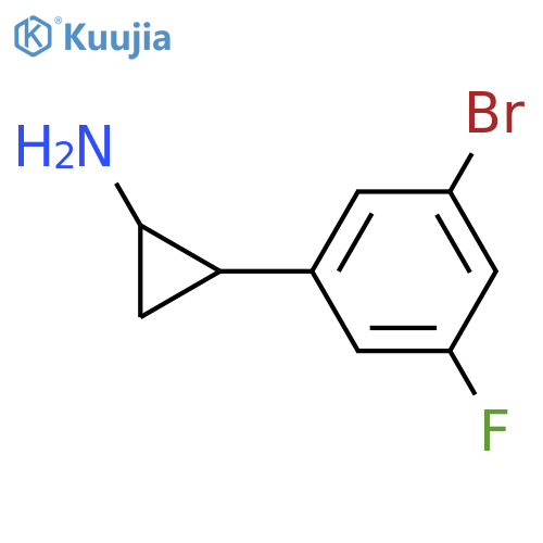 2-(3-bromo-5-fluorophenyl)cyclopropan-1-amine structure