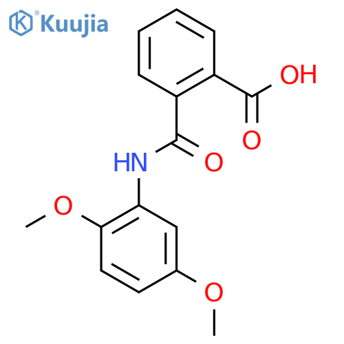 2-[(2,5-Dimethoxyphenyl)carbamoyl]benzoic acid structure