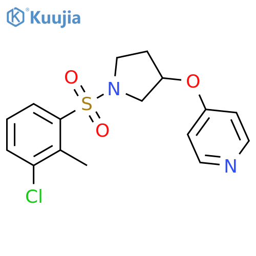 4-[[1-[(3-Chloro-2-methylphenyl)sulfonyl]-3-pyrrolidinyl]oxy]pyridine structure