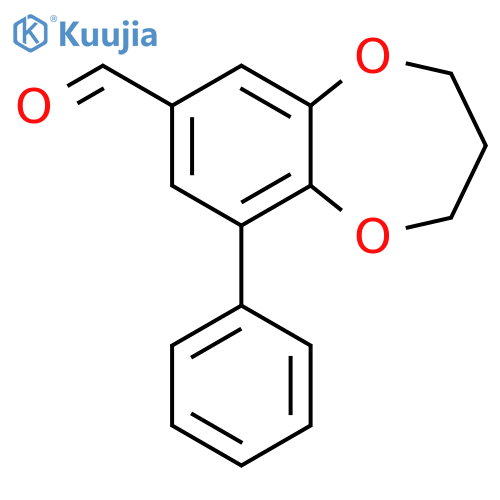 9-phenyl-3,4-dihydro-2H-1,5-benzodioxepine-7-carbaldehyde structure