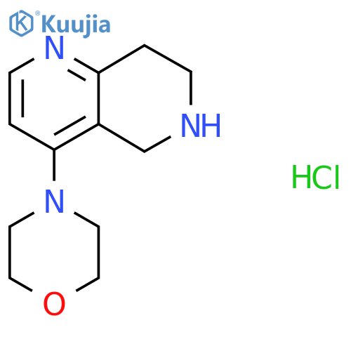 4-(5,6,7,8-Tetrahydro-1,6-naphthyridin-4-yl)morpholine hydrochloride structure