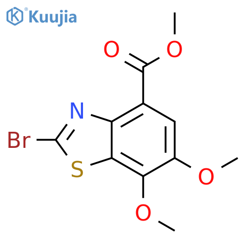 4-Benzothiazolecarboxylic acid, 2-bromo-6,7-dimethoxy-, methyl ester structure