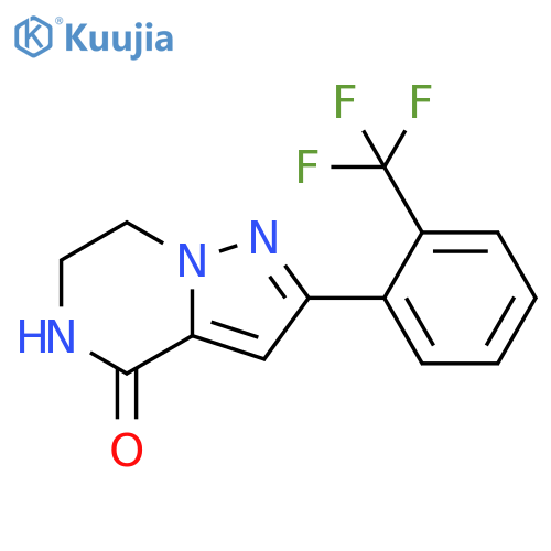 Pyrazolo[1,5-a]pyrazin-4(5H)-one, 6,7-dihydro-2-[2-(trifluoromethyl)phenyl]- structure