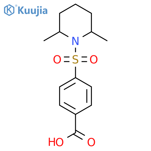 4-((2,6-Dimethylpiperidin-1-yl)sulfonyl)benzoic acid structure