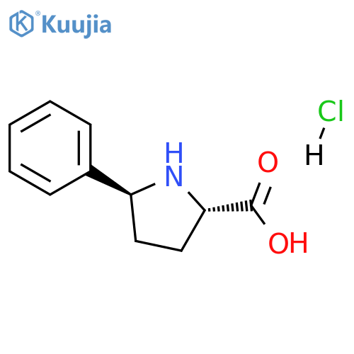 (2S,5S)-5-phenylpyrrolidine-2-carboxylic acid hydrochloride structure