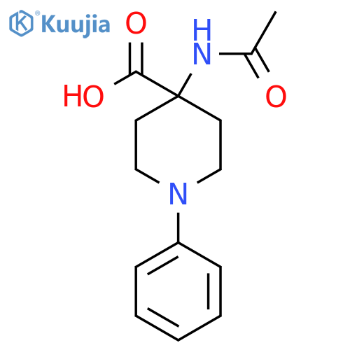 4-Acetamido-1-phenylpiperidine-4-carboxylic acid structure