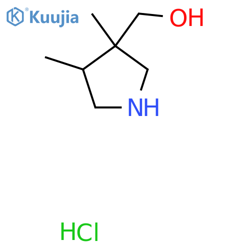 (3,4-Dimethylpyrrolidin-3-yl)methanol hydrochloride structure