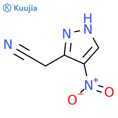 2-(4-nitro-1H-pyrazol-3-yl)acetonitrile structure