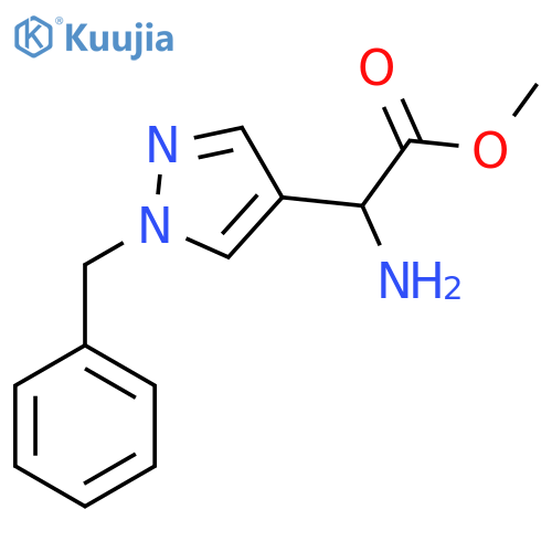 methyl 2-amino-2-(1-benzyl-1H-pyrazol-4-yl)acetate structure