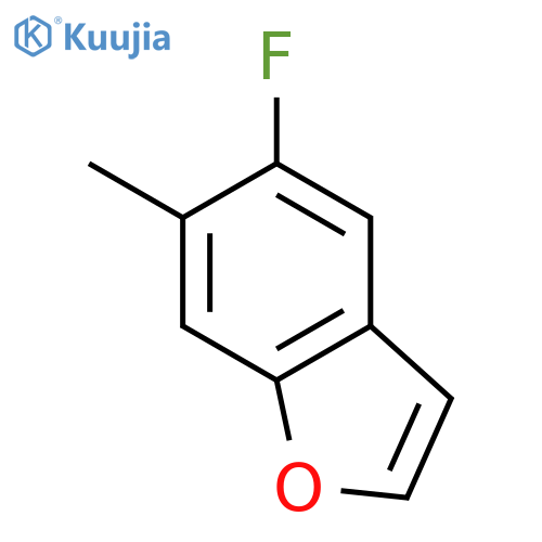 Benzofuran, 5-fluoro-6-methyl- structure
