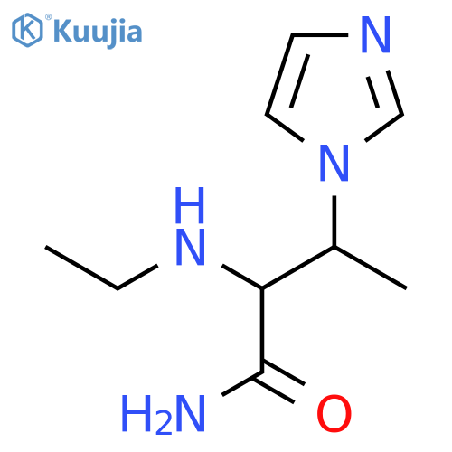 2-(ethylamino)-3-(1H-imidazol-1-yl)butanamide structure