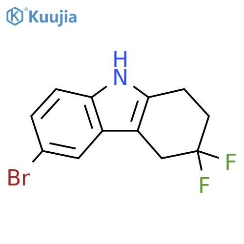 6-bromo-3,3-difluoro-2,3,4,9-tetrahydro-1H-carbazole structure