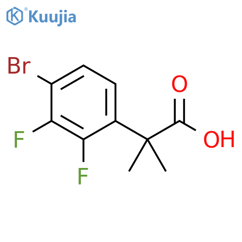 2-(4-bromo-2,3-difluorophenyl)-2-methylpropanoic acid structure