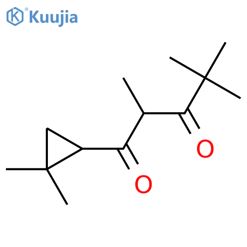 1-(2,2-dimethylcyclopropyl)-2,4,4-trimethylpentane-1,3-dione structure