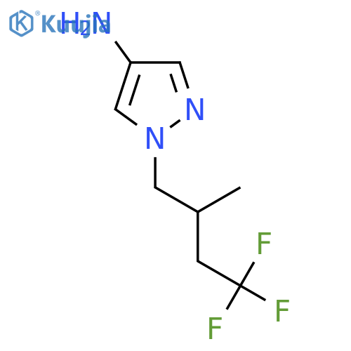1-(4,4,4-trifluoro-2-methylbutyl)-1H-pyrazol-4-amine structure