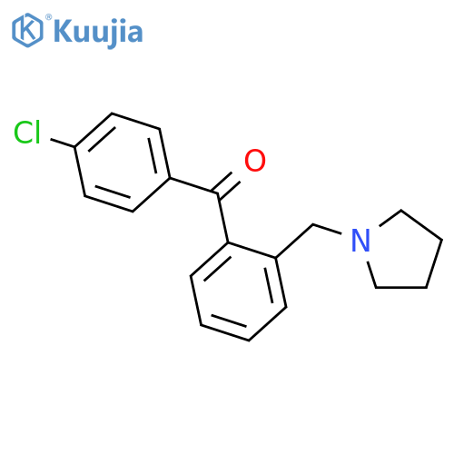 4'-Chloro-2-pyrrolidinomethyl benzophenone structure