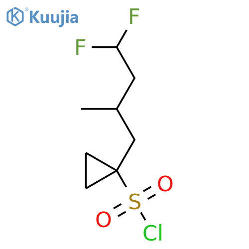 1-(4,4-difluoro-2-methylbutyl)cyclopropane-1-sulfonyl chloride structure